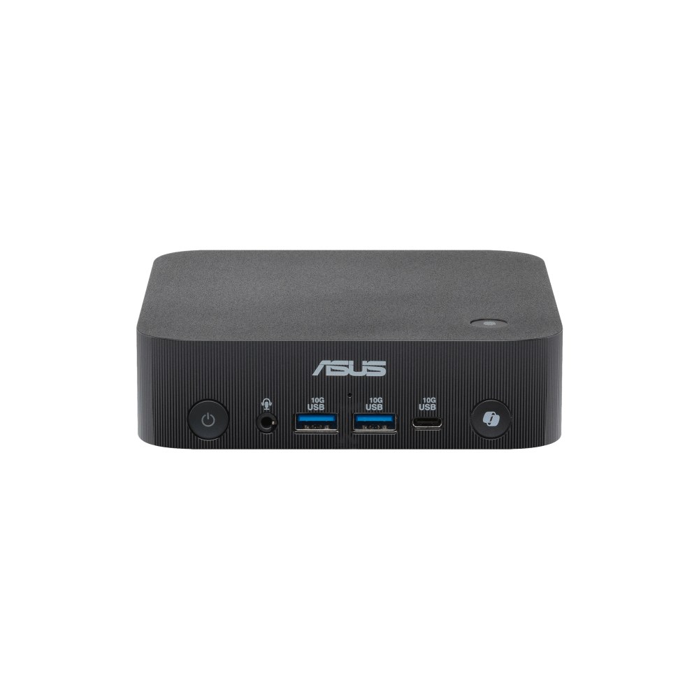 Black ASUS ExpertCenter PN55 viewed from the front