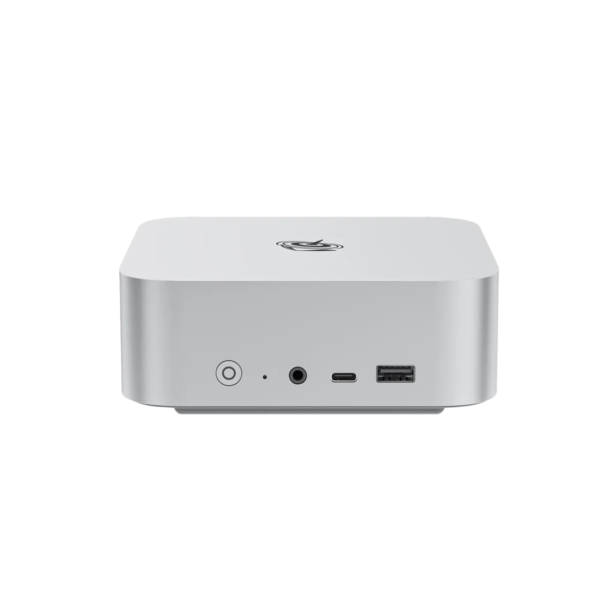 Silver Beelink SER10 Max mini PC viewed from the front